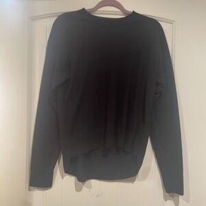 T by Alexander Wang Classic Black Long Sleeve Knit Top Shirt Womens Size Small